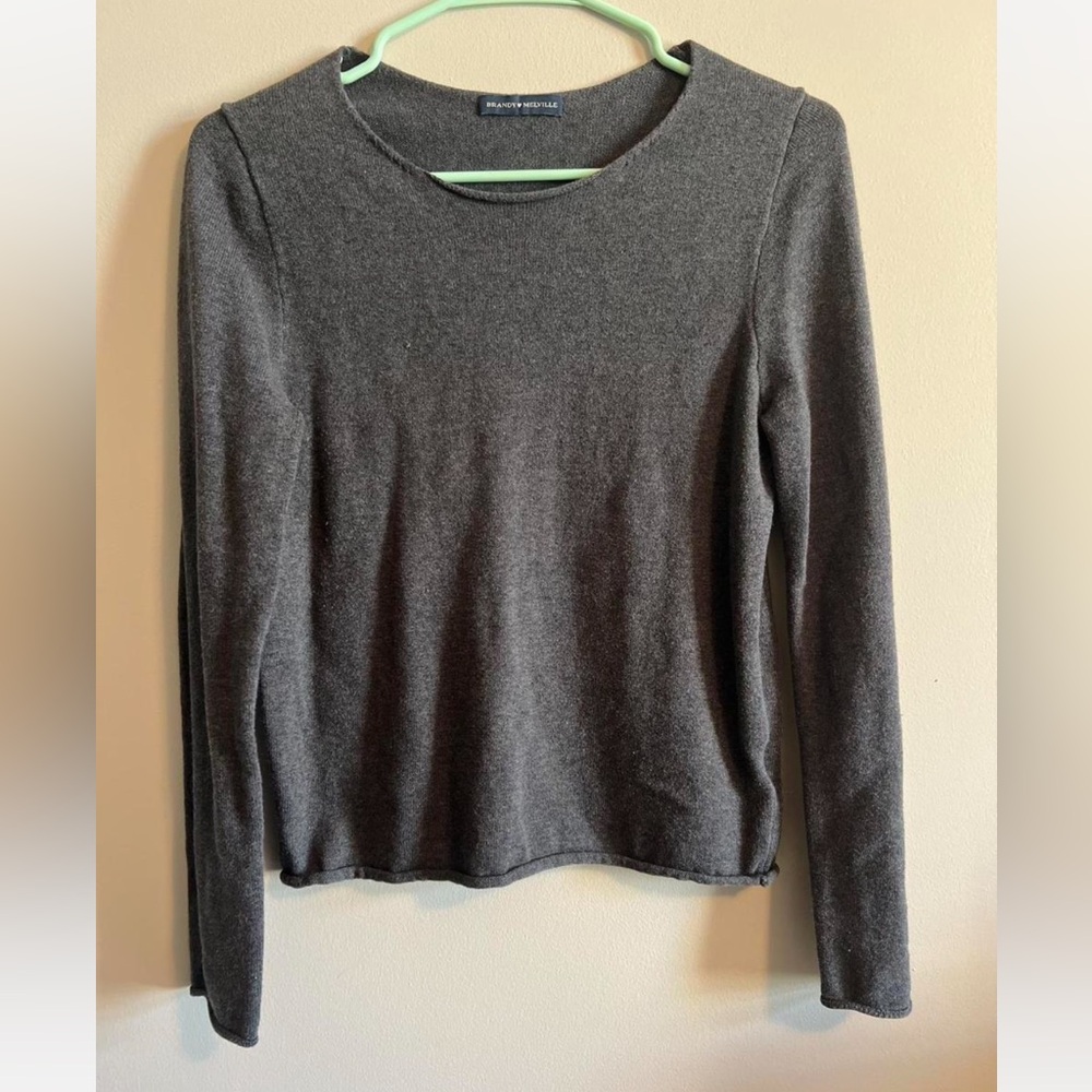 Gray Long Sleeve Top